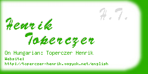 henrik toperczer business card
